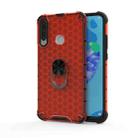 For Huawei Y7p 2020 Shockproof Honeycomb PC + TPU Ring Holder Protection Case(Red) - 1