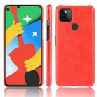 For Google Pixel 4a 5G Shockproof Litchi Texture PC + PU Case(Red) - 1