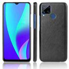 For Oppo Realme C15 Shockproof Litchi Texture PC + PU Case(Black) - 1