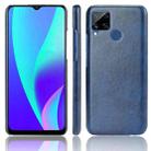 For Oppo Realme C15 Shockproof Litchi Texture PC + PU Case(Blue) - 1