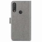 For  Alcatel 1S (2020) Four-leaf Clasp Embossed Buckle Mobile Phone Protection Leather Case with Lanyard & Card Slot & Wallet & Holder Function(Gray) - 3