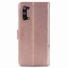 For OPPO Realme X7 Four-leaf Clasp Embossed Buckle Mobile Phone Protection Leather Case with Lanyard & Card Slot & Wallet & Bracket Function(Rose Gold) - 3
