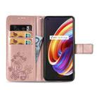 For OPPO Realme X7 Four-leaf Clasp Embossed Buckle Mobile Phone Protection Leather Case with Lanyard & Card Slot & Wallet & Bracket Function(Rose Gold) - 4