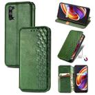 For OPPO Realme X7 Cubic Grid Pressed Horizontal Flip Magnetic PU Leather Case with Holder & Card Slots & Wallet(Green) - 1