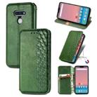 For LG Style3 L-41A Cubic Grid Pressed Horizontal Flip Magnetic PU Leather Case with Holder & Card Slots & Wallet(Green) - 1