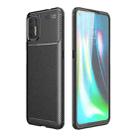 For Motorola Moto G9 Plus Carbon Fiber Texture Shockproof TPU Case(Black) - 1