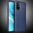 For OnePlus 8T Litchi Texture TPU Shockproof Case(Navy Blue) - 1