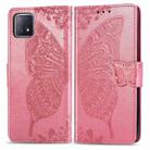 For Oppo A72 5G Butterfly Love Flower Embossed Horizontal Flip Leather Case with Bracket / Card Slot / Wallet / Lanyard(Pink) - 1