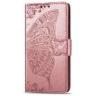 For Alcatel 1S (2020) Butterfly Love Flower Embossed Horizontal Flip Leather Case with Bracket / Card Slot / Wallet / Lanyard(Rose Gold) - 2