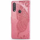 For Alcatel 1S (2020) Butterfly Love Flower Embossed Horizontal Flip Leather Case with Bracket / Card Slot / Wallet / Lanyard(Pink) - 3