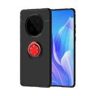 For Huawei Mate 40 Metal Ring Holder 360 Degree Rotating TPU Case(Black+Red) - 1