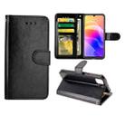 For Huawei Enjoy 20 Crazy Horse Texture Leather Horizontal Flip Protective Case with Holder & Card Slots & Wallet & Photo Frame(Black) - 1