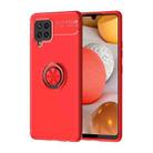 For Samsung Galaxy A42 5G Metal Ring Holder 360 Degree Rotating TPU Case(Red+Red) - 1