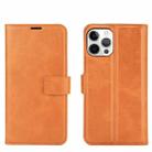 For iPhone 12 Pro Max Retro Calf Pattern Buckle Horizontal Flip Leather Case with Holder & Card Slot & Wallet(Yellow) - 1