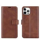 For iPhone 12 Pro Max Retro Calf Pattern Buckle Horizontal Flip Leather Case with Holder & Card Slot & Wallet(Dark Brown) - 1