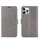 For iPhone 12 Pro Max Retro Calf Pattern Buckle Horizontal Flip Leather Case with Holder & Card Slot & Wallet(Gray) - 1