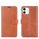 For iPhone 12 / 12 Pro Retro Calf Pattern Buckle Horizontal Flip Leather Case with Holder & Card Slot & Wallet(Light Brown) - 1