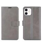 For iPhone 12 / 12 Pro Retro Calf Pattern Buckle Horizontal Flip Leather Case with Holder & Card Slot & Wallet(Gray) - 1