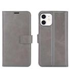For iPhone 12 mini Retro Calf Pattern Buckle Horizontal Flip Leather Case with Holder & Card Slot & Wallet (Gray) - 1