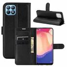 For OPPO Reno4 SE Litchi Texture Horizontal Flip Protective Case with Holder & Card Slots & Wallet(Black) - 1