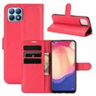 For OPPO Reno4 SE Litchi Texture Horizontal Flip Protective Case with Holder & Card Slots & Wallet(Red) - 1