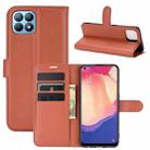 For OPPO Reno4 SE Litchi Texture Horizontal Flip Protective Case with Holder & Card Slots & Wallet(Brown) - 1