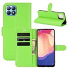 For OPPO Reno4 SE Litchi Texture Horizontal Flip Protective Case with Holder & Card Slots & Wallet(Green) - 1