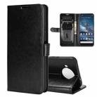 For Nokia 8.3 R64 Texture Single Horizontal Flip Protective Case with Holder & Card Slots & Wallet& Photo Frame(Black) - 1
