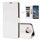For Nokia 8.3 R64 Texture Single Horizontal Flip Protective Case with Holder & Card Slots & Wallet& Photo Frame(White) - 1