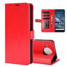For Nokia 8.3 R64 Texture Single Horizontal Flip Protective Case with Holder & Card Slots & Wallet& Photo Frame(Red) - 1