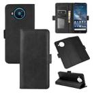 For Nokia 8.3 Dual-side Magnetic Buckle Horizontal Flip Leather Case with Holder & Card Slots & Wallet(Black) - 1