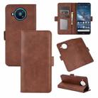 For Nokia 8.3 Dual-side Magnetic Buckle Horizontal Flip Leather Case with Holder & Card Slots & Wallet(Brown) - 1