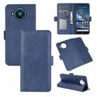 For Nokia 8.3 Dual-side Magnetic Buckle Horizontal Flip Leather Case with Holder & Card Slots & Wallet(Dark Blue) - 1