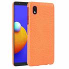 For Samsung Galaxy A01 Core Shockproof Crocodile Texture PC + PU Case(Orange) - 1