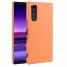 For Sony Xperia 5 II Shockproof Crocodile Texture PC + PU Case(Orange) - 1