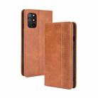 For OnePlus 8T Magnetic Buckle Retro Crazy Horse Texture Horizontal Flip Leather Case with Holder & Card Slots & Photo Frame(Brown) - 1