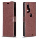 For Motorola Edge+ Crazy Horse Texture Horizontal Flip Leather Case with Holder & Card Slots & Wallet & Photo Frame(Brown) - 1