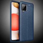 For Samsung Galaxy A42 5G Litchi Texture TPU Shockproof Case(Navy Blue) - 1