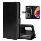 For OPPO Realme X7 Pro R64 Texture Single Horizontal Flip Protective Case with Holder & Card Slots & Wallet& Photo Frame(Black) - 1