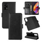 For OPPO Realme X7 Pro Dual-side Magnetic Buckle Horizontal Flip Leather Case with Holder & Card Slots & Wallet(Black) - 1