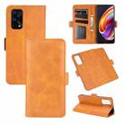 For OPPO Realme X7 Pro Dual-side Magnetic Buckle Horizontal Flip Leather Case with Holder & Card Slots & Wallet(Yellow) - 1