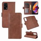 For OPPO Realme X7 Pro Dual-side Magnetic Buckle Horizontal Flip Leather Case with Holder & Card Slots & Wallet(Brown) - 1