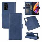 For OPPO Realme X7 Pro Dual-side Magnetic Buckle Horizontal Flip Leather Case with Holder & Card Slots & Wallet(Dark Blue) - 1