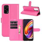 For OPPO Realme X7 Pro Litchi Texture Horizontal Flip Protective Case with Holder & Card Slots & Wallet(Rose Red) - 1