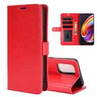 For OPPO Realme X7 R64 Texture Single Horizontal Flip Protective Case with Holder & Card Slots & Wallet& Photo Frame(Red) - 1