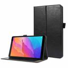 For Huawei MatePad T8 8.0 2-Folding Business Horizontal Flip PU Leather Case with Card Slots & Holder(Black) - 1