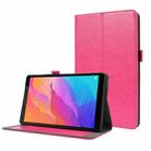 For Huawei MatePad T8 8.0 2-Folding Business Horizontal Flip PU Leather Case with Card Slots & Holder(RoseRed) - 1