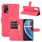 For OPPO Realme X7 Litchi Texture Horizontal Flip Protective Case with Holder & Card Slots & Wallet(Red) - 1