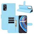 For OPPO Realme X7 Litchi Texture Horizontal Flip Protective Case with Holder & Card Slots & Wallet(Blue) - 1