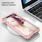 For iPhone 12 / 12 Pro PC+ Silicone Three-piece Anti-drop Mobile Phone Protective Back Cover(Rose Gold) - 3